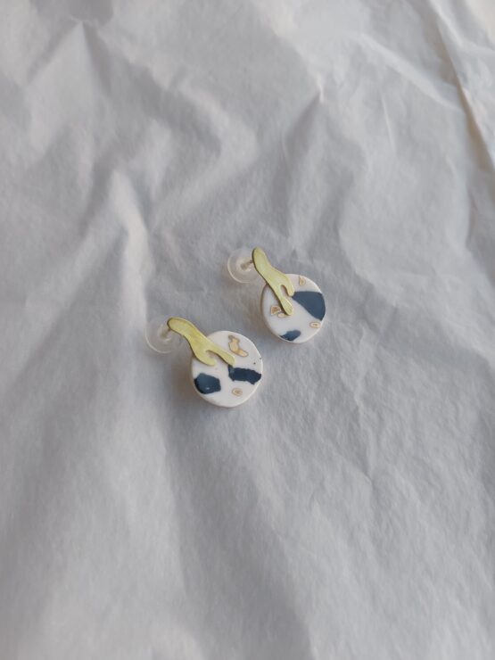 Pendientes Little circulito TERRAZO